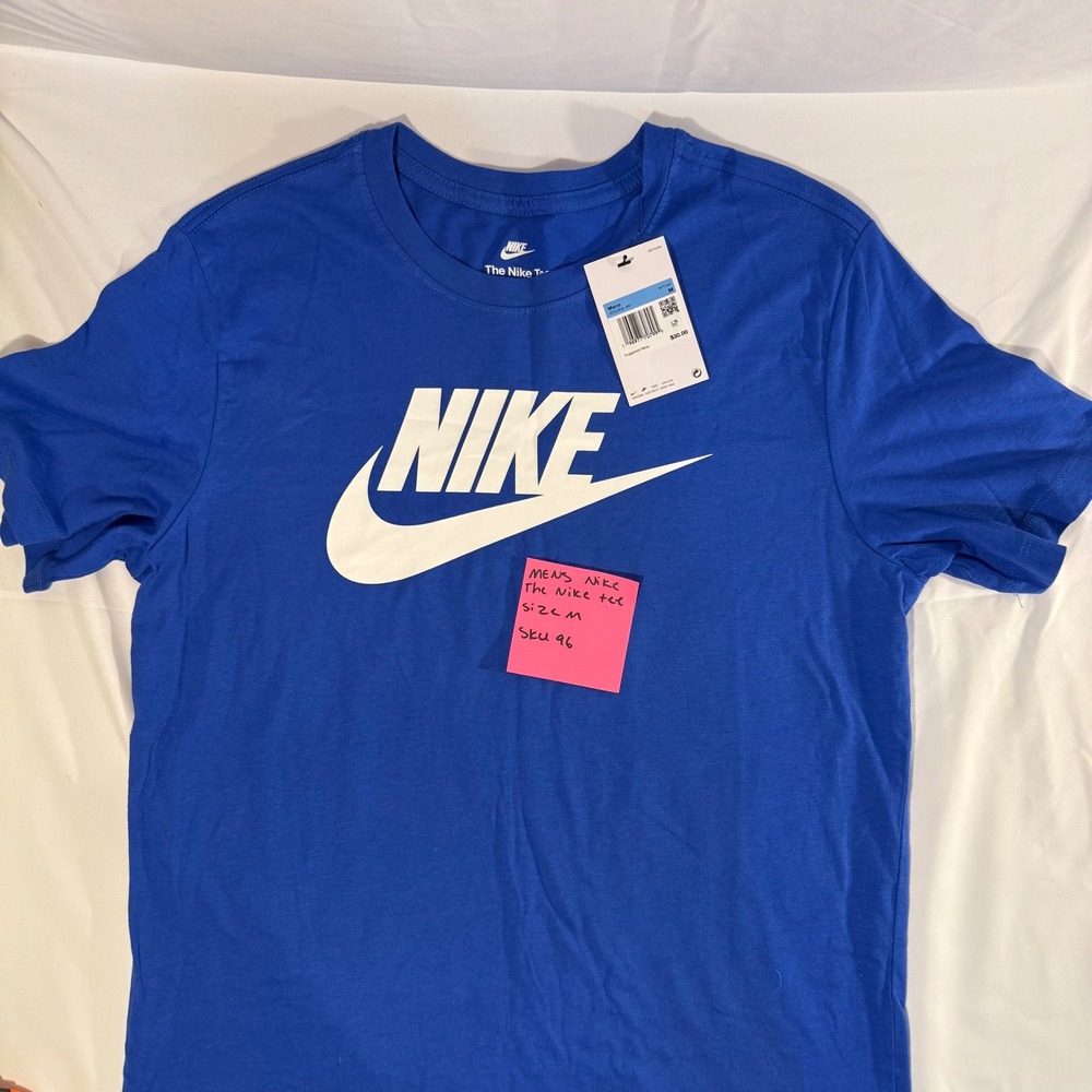 Nike Mens Sportswear Futura Icon Graphic Tee Blue White AR5004-480 Size M NWT